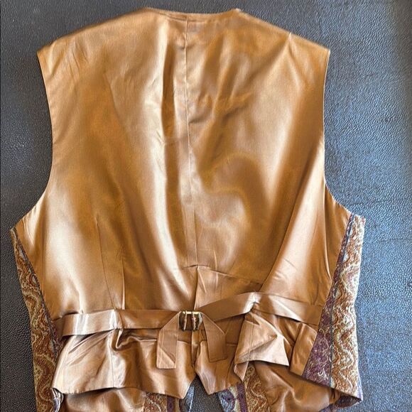 Talbots Jacquard Vintage Vest size 14 - Picture 5 of 9